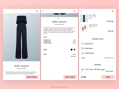 Daily UI #12 E-Commerce Shop (Single Item) dailyui pink