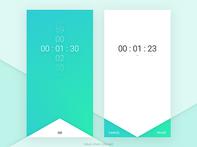 Daily UI #14 Countdown Timer black blue dailyui green white