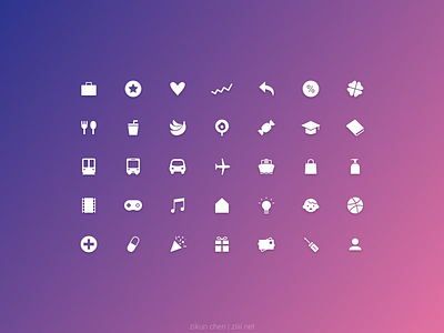 Category Icons for Daily UI #18 blue dailyui icon purple