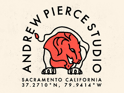 Andrew Pierce Studio branding cali california debut first shot illustration lion logo rebrand sacramento studio vector