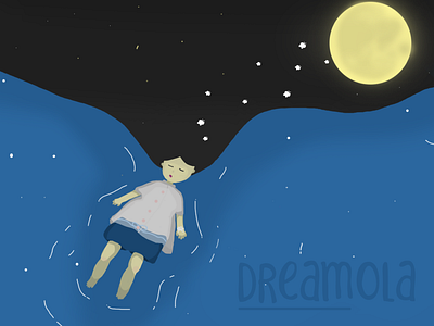 Dreamola butterfly dream illustration moon photoshop sea