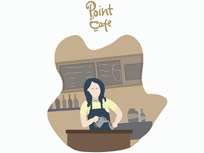Indomaret Point Cafe Barista coffee coffee shop design illustration milk vector vector art
