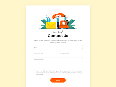 Contact Us clean ui contact contact us form graphic design illustration illustrator minimal motion graphics ui