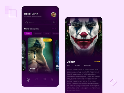 Cinema Details App cinema dark details film glass hollywood modern movie app ui ui design