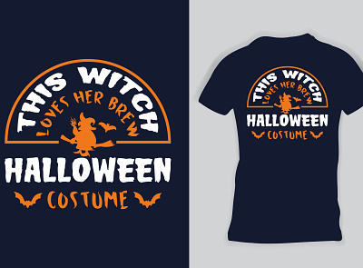 This Witch Loves Her Brew Halloween Costume Gift T-shirt horror