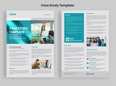 Case Study Template, Flyer Template, Double Side Flyer, Brochure multipurpose newsletter
