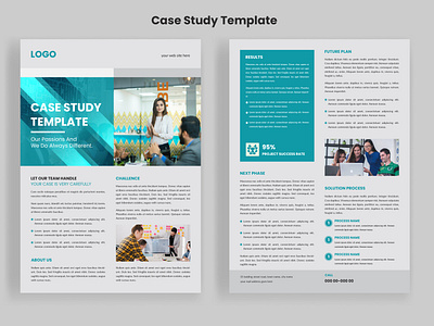 Case Study Template, Flyer Template, Double Side Flyer, Brochure