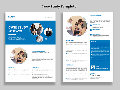 Case Study Creative Template, Flyer Template, Double Side Flyer,