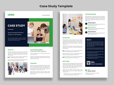 Case Study Template, Flyer Template, Double Side Flyer, Poster