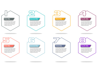 Infographic template with numbers 8 options.