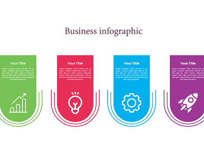 Free Business Infographic template design with business concept. advertisement background banner branding icon logo ui vector