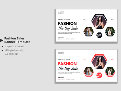 Big sale social media posts and web banner template clothing store