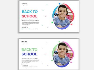 Back to school social media post and web banner template class