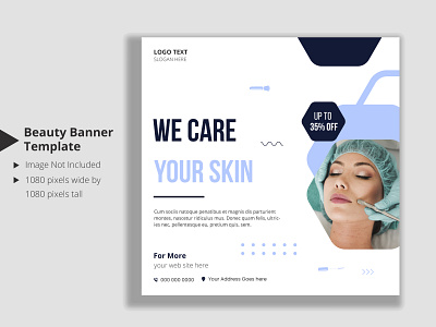 Beauty salon and spa social media and web banner spa