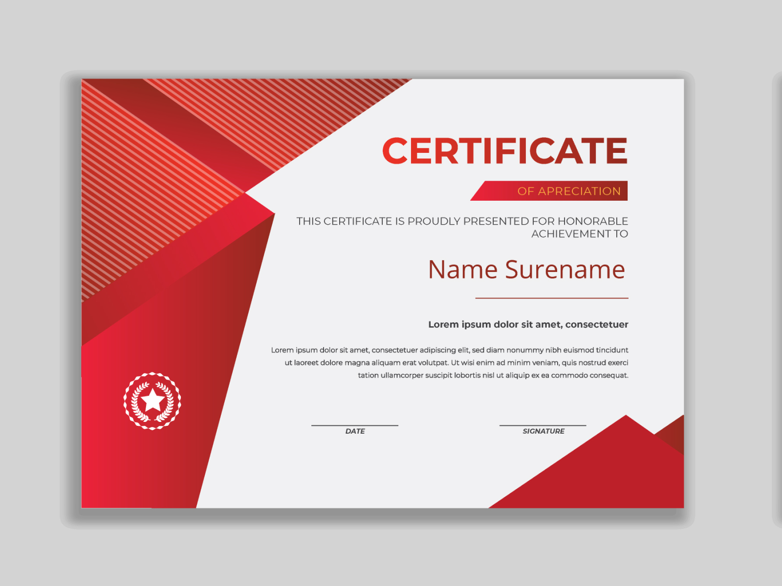 Creative Certificate Of Appreciation Certificate Template by Sohag Miah ...