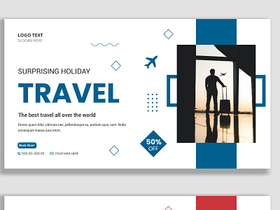 Travel Agency Social Media Post for Vacation, Tourism, holiday backgrounds