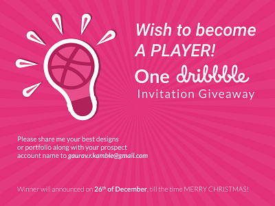 Dribbble Invitation Give Away dribbble giveaway graphicdesign invitation uidesign uxdesign