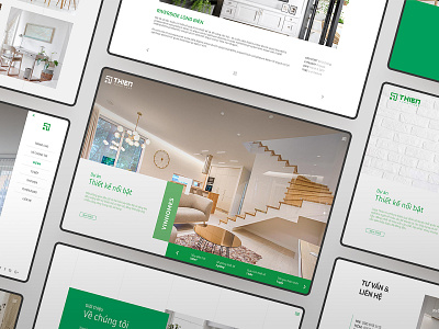 Web design - THIEN FURNITURE branding green ui ux webdesign