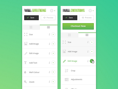 Menu options app crop effects icons image interface nav navigation tool ui