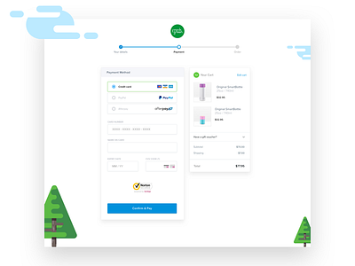 Isolated Checkout Experiment animation checkout clean ecommerce icon sketch ui