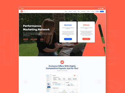 Web design for marketing network