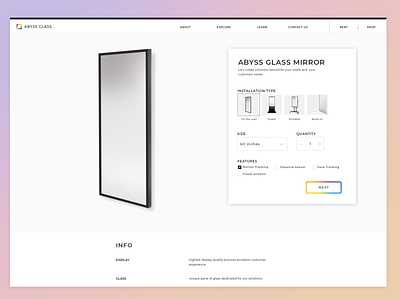 Abyss Glass mirrors branding design graphic design ui web design