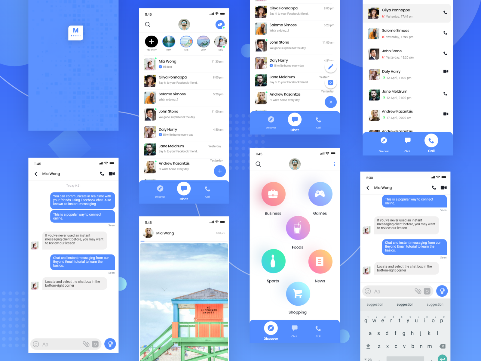 My Chat App - Screen Exploration by Prakash rioo on Dribbble