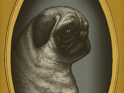 Panda illustration ink pug