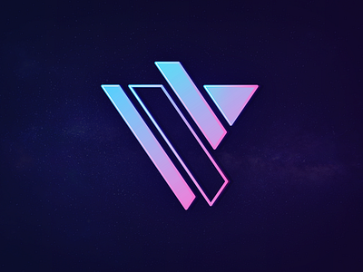 Portfolio logo concept geometric gradient identity logo minimal space wip