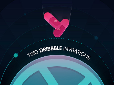 Dribbble Invites! design designer dribbble graphic illustration invitation invite shot