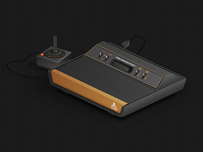 Atari 2600 adobe atari console design game illustration illustrator old vector vintage