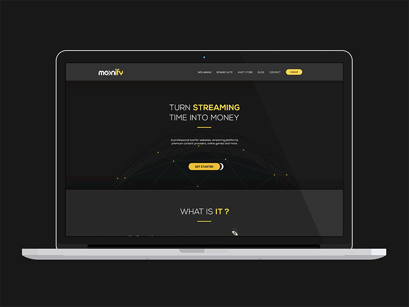 Moonify Homepage by davidof on Dribbble