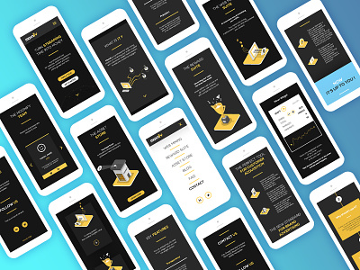 Moonify Mobile UI app workflow clean icon illustration ios iphone mobile app design mobile design products responsive ui user interface ux ui workflow yellow