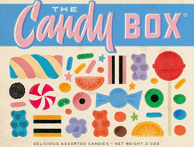 CANDY BOX box calligraphy editorial food food illustration kids lettering recipe surface surface design