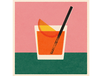 spritz cocktail drink drinks menu editorial food food illustration illustration matchbox midcentury vintage