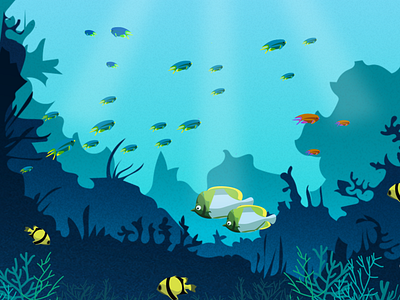 Water digital art fish illustration water