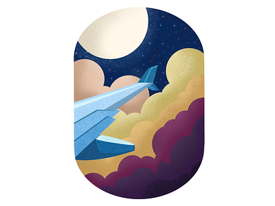 Dream airplane design dream illustration ipad procreate sky