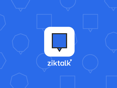 Ziktalk App app icon application branding logo uidesign