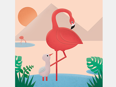 Babyfriends August Photobook Cover flamingo