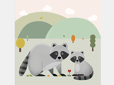 Babyfriends September Photobook Cover fall raccoon