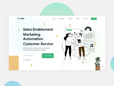 Landing Page Design For CRM Software