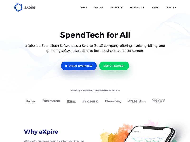 Clean Design For Financial Technology Company