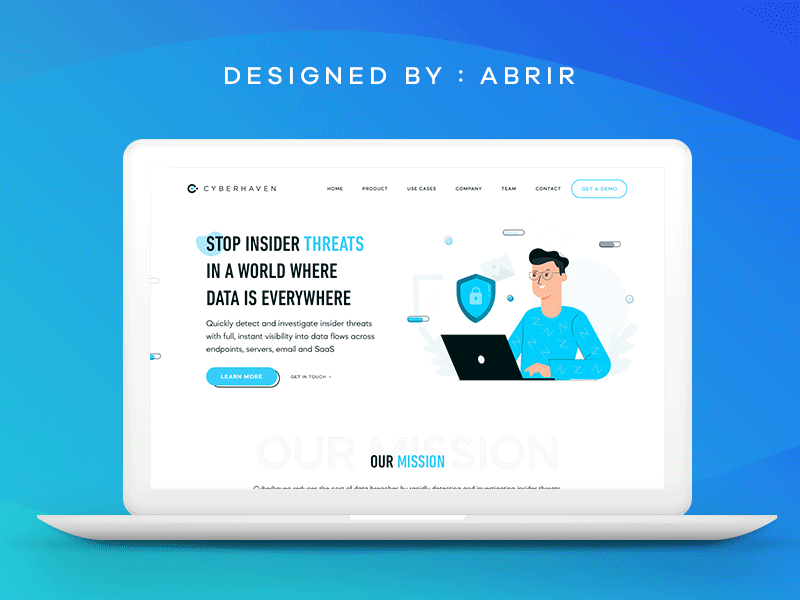 Design Concept For Cyberhaven animation clean design flat illustration minimal photoshop ui vector web