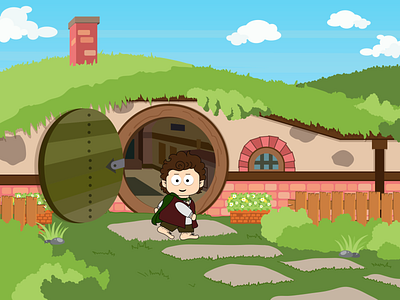 Frodo home (the shot from promotional video) after effects animation app cartoon cartoon character creative illustration
