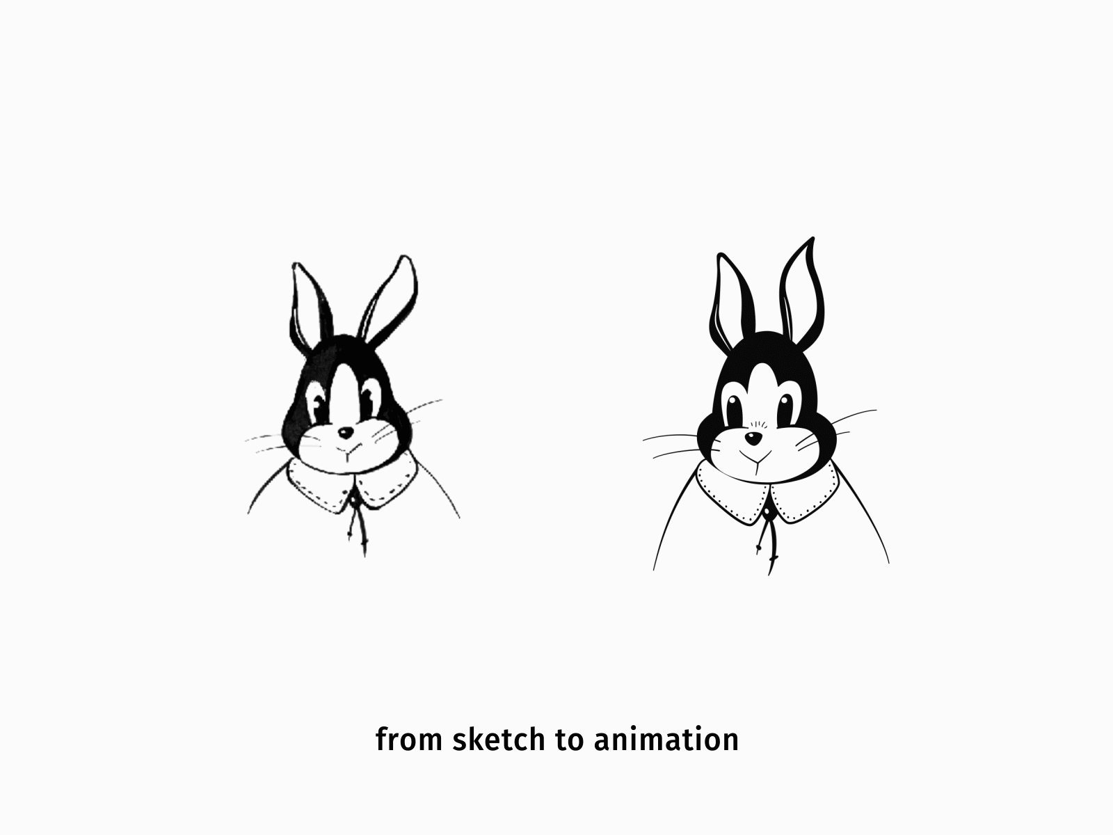 Little cute rabbit animation illustration procreate