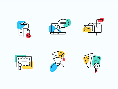Icons set for educational platform design edtech education icons icons pack illustration ui vector