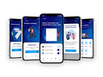 Booking Management app booking booking system calendar sync calendar ui design mobile mobile app design mobile ui