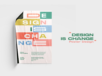 "Design is Change" Poster Design branding design gradient graphic design graphics icon illustration logo poster posterdesign print design typography uiux web webdesign