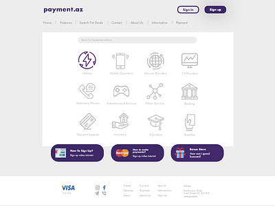 Payment Web UI business design icon payment purple ui uiux ux web website