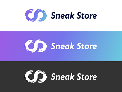 "Sneak Store" Logo Design & Versions brand branding design icon identity logo sketch sneaker uiux web